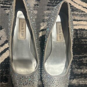 Touch Ups Glittering Silver Heels